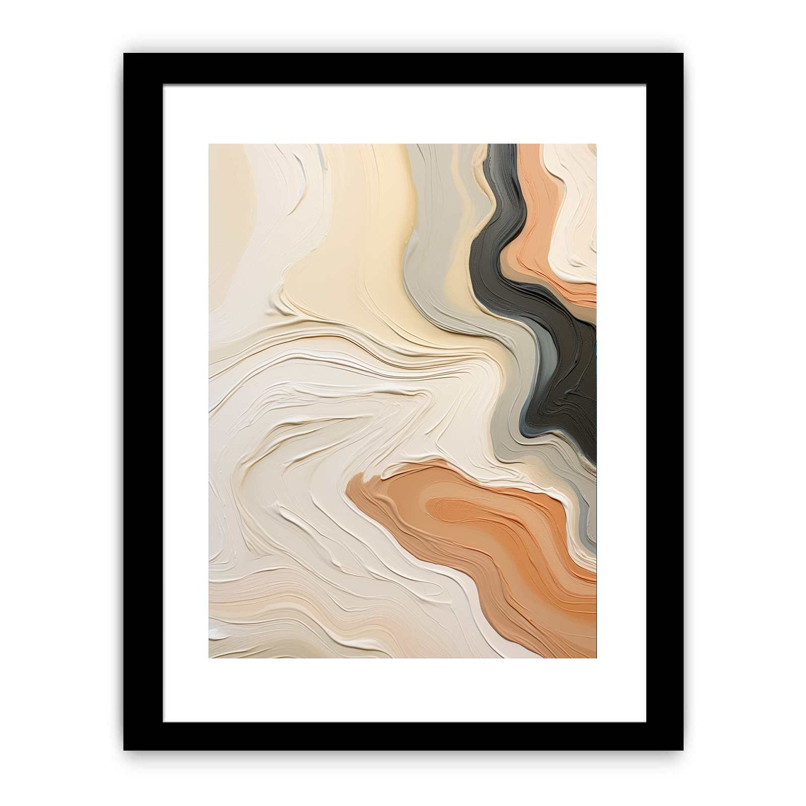 Abstract Brown Peach  Knife Art Painting