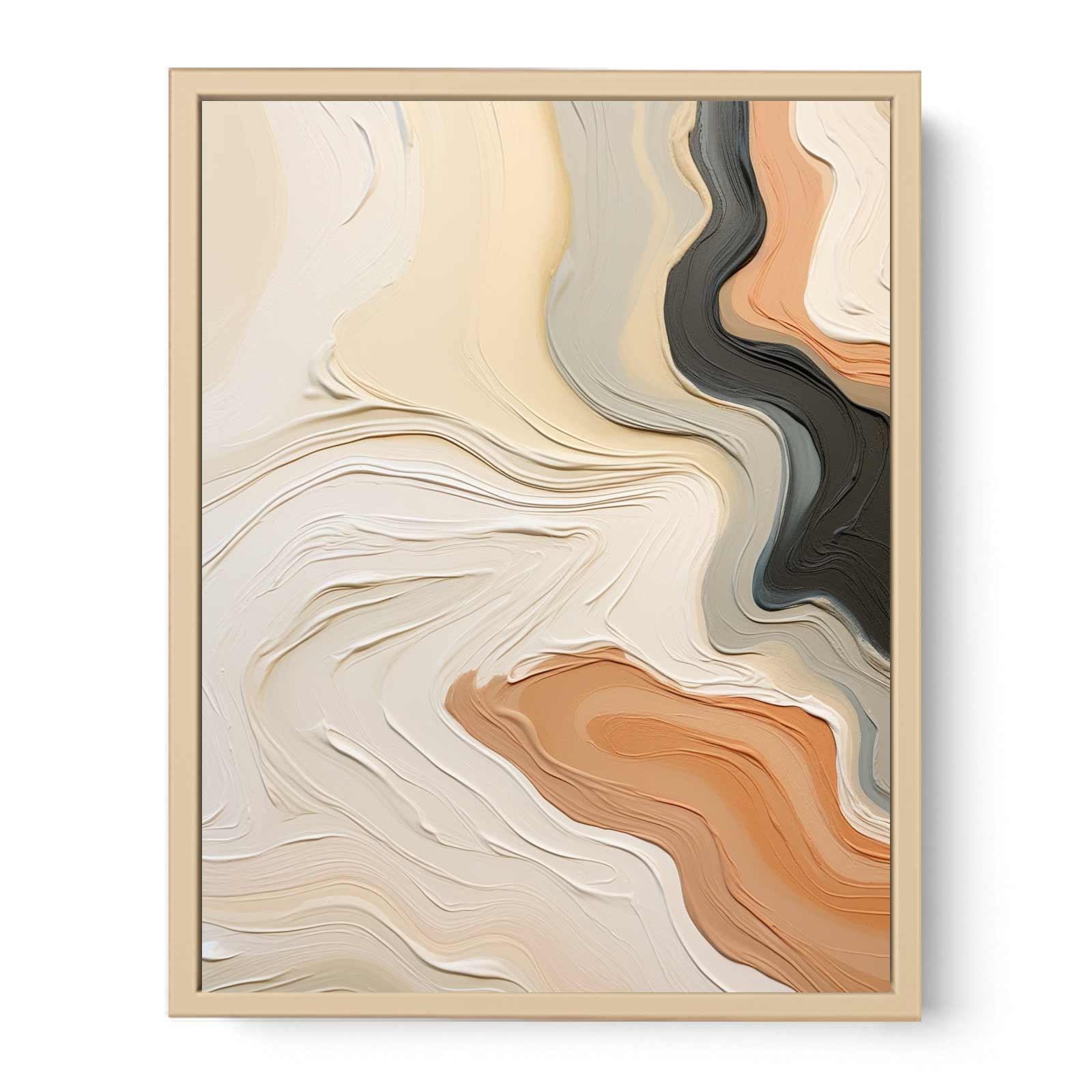 Abstract Brown Peach  Knife Art Painting