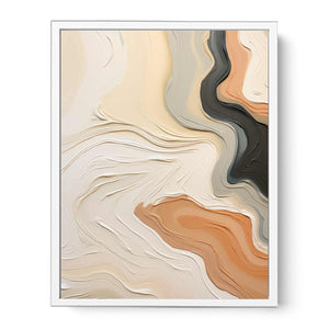 Abstract Brown Peach  Knife Art Painting