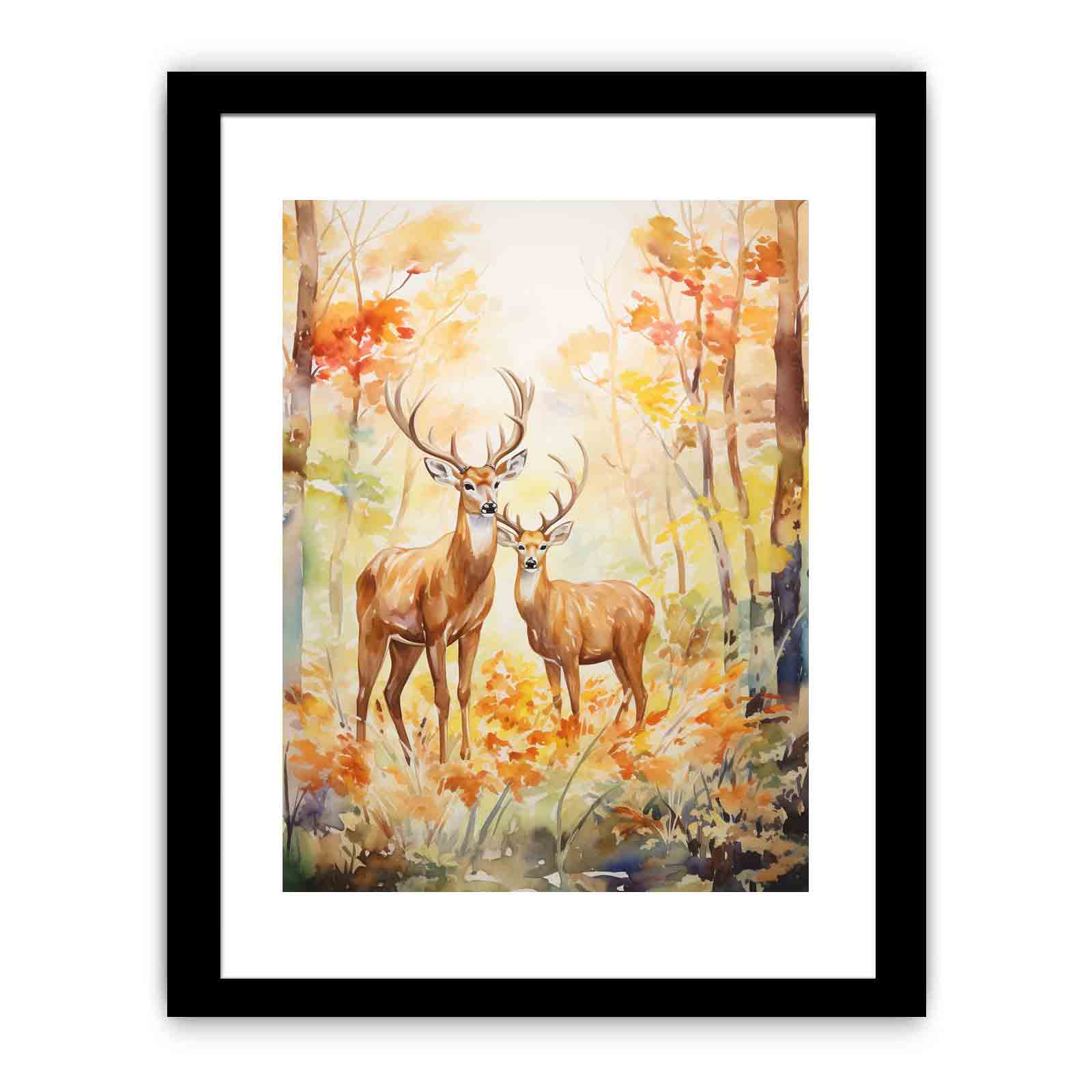 Two Deer Modern Art Painting
