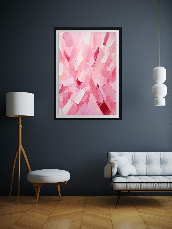 Pink Abstract Knife Art Painting