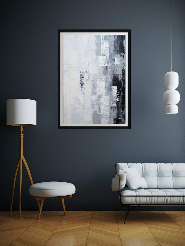 Abstract Knife Grey Art Painting