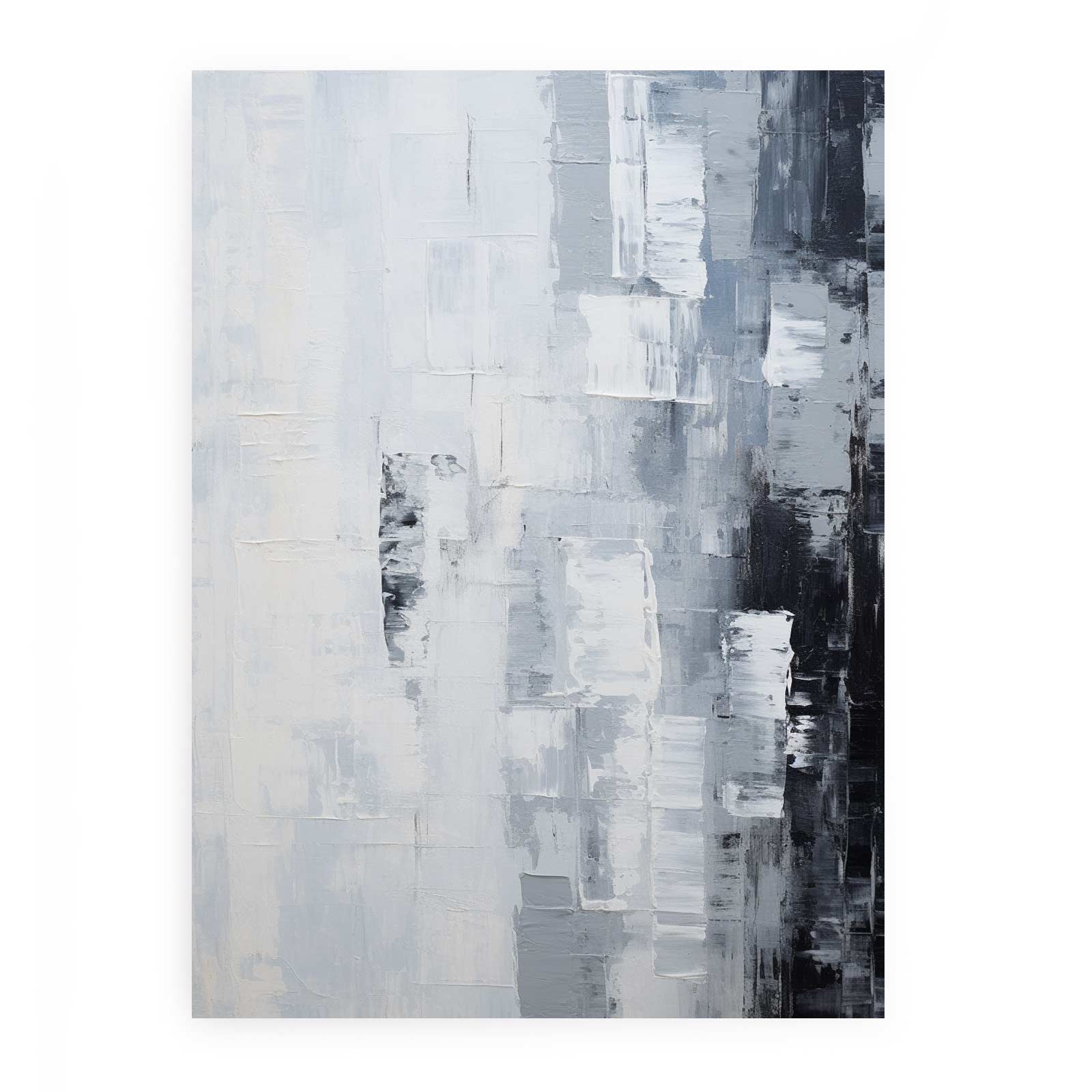 Abstract Knife Grey Art Painting