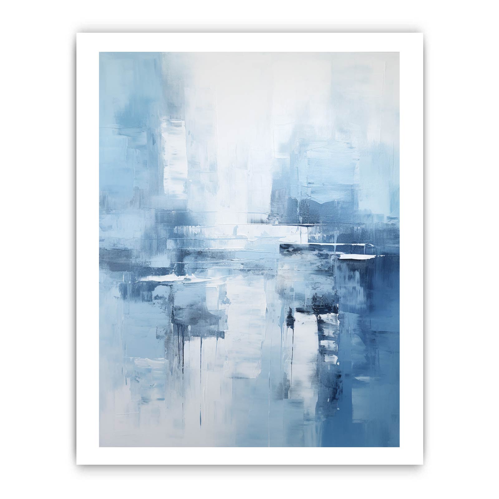 Grey Blue Abstract Painting