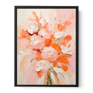 Peach Abstract  Roses  Painting