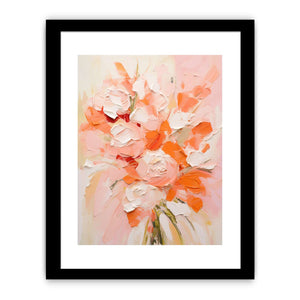 Peach Abstract  Roses  Painting