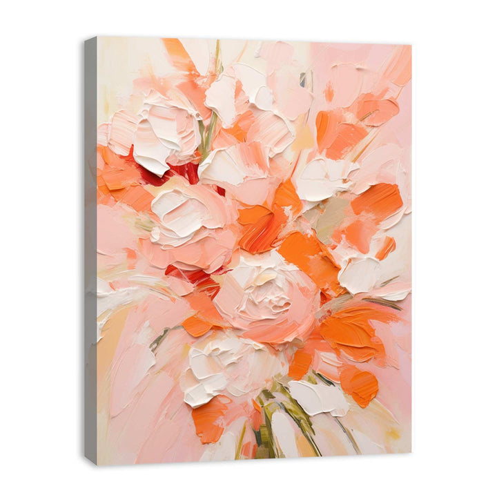 Peach Abstract Knife Art Painting