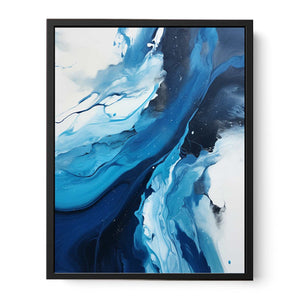 Blue Black Abstract Painting