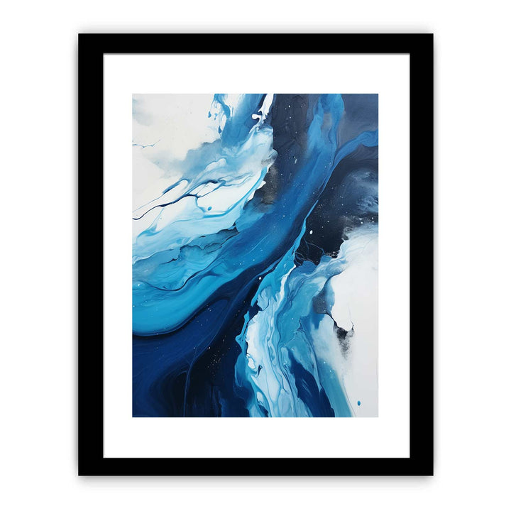 Blue Black Abstract Painting