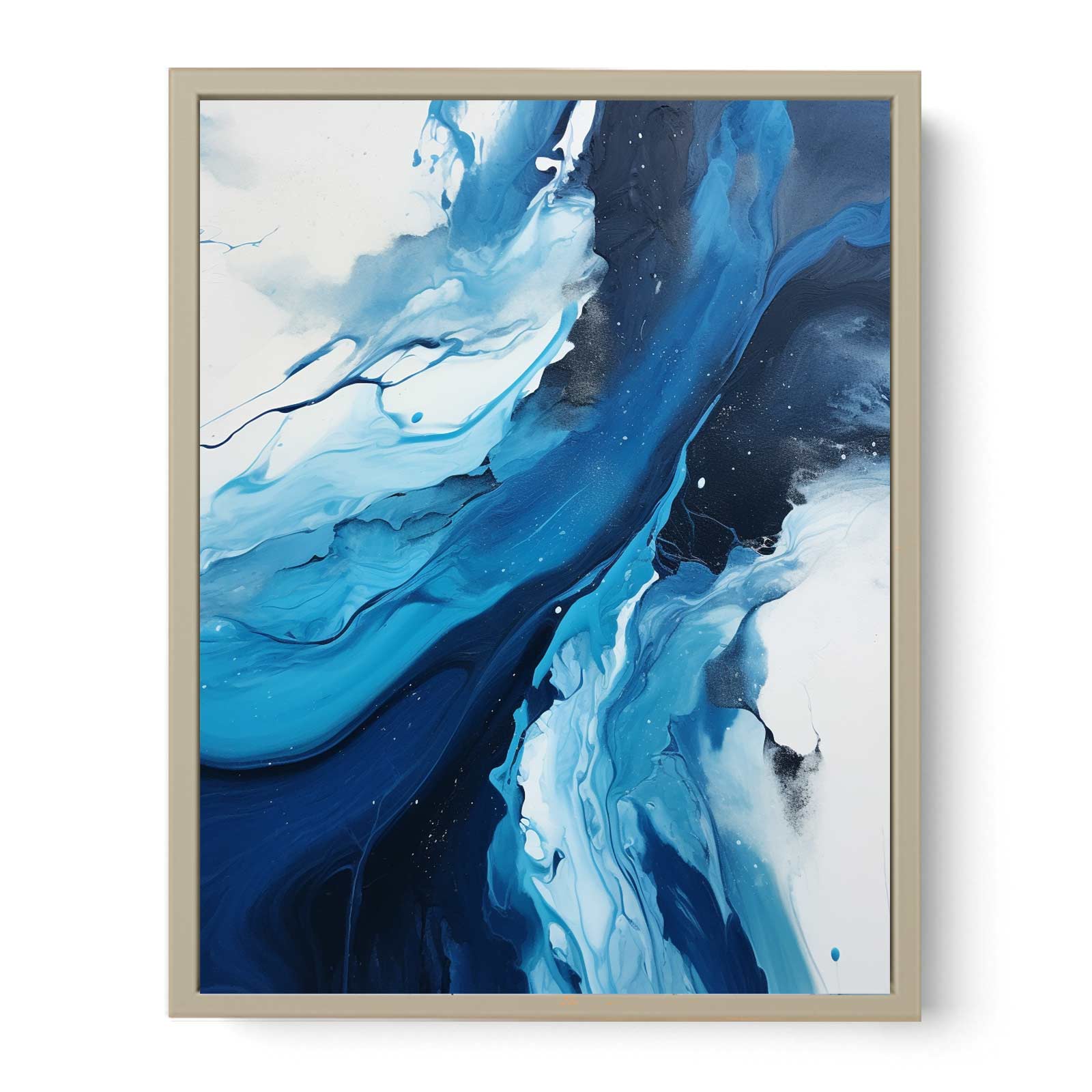 Blue Black Abstract Painting