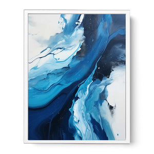 Blue Black Abstract Painting