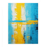Abstract Knife Art Blue Yellow Painting artwork preview