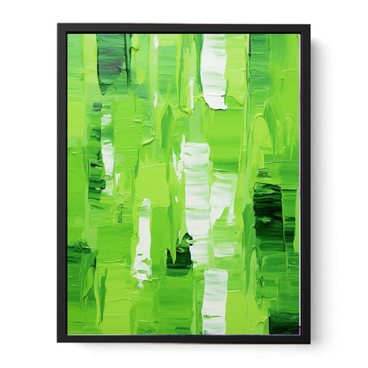 Abstract Green Knife Art Painting