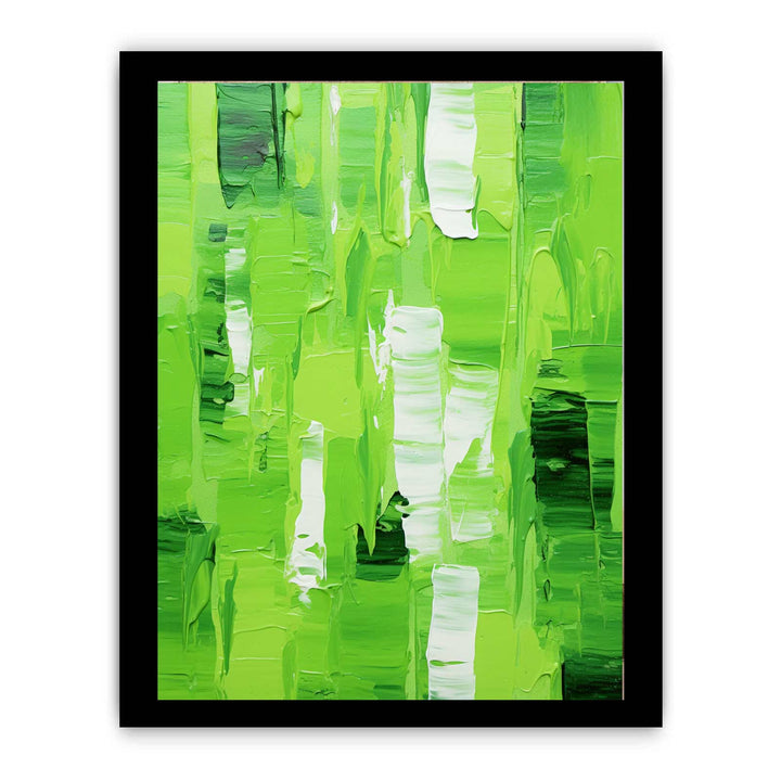 Abstract Green Knife Art Painting