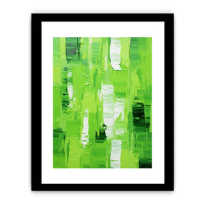 Abstract Green Knife Art Painting