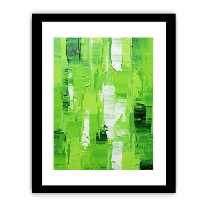 Abstract Green Knife Art Painting