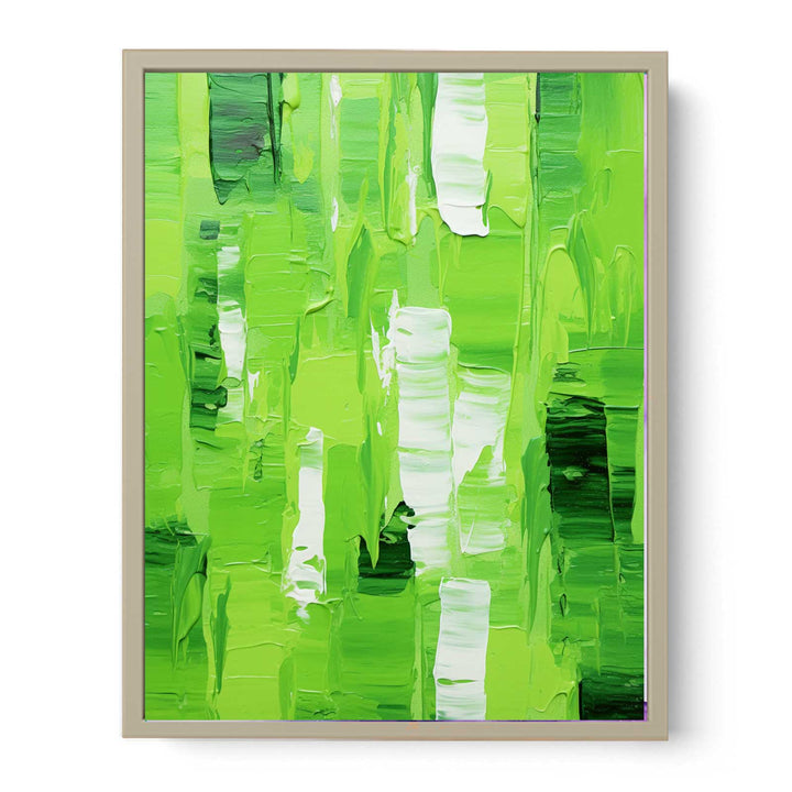 Abstract Green Knife Art Painting