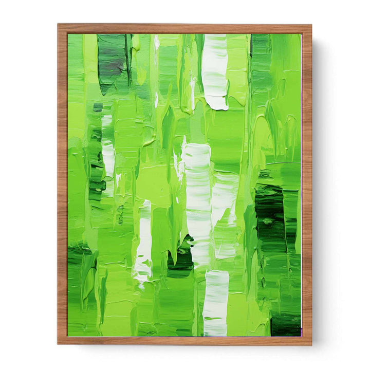 Abstract Green Knife Art Painting