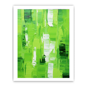 Abstract Green Knife Art Painting