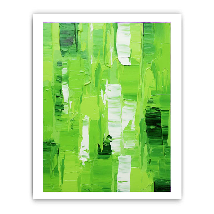 Abstract Green Knife Art Painting
