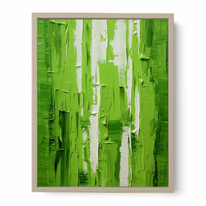Green Knife Abstract Art Painting