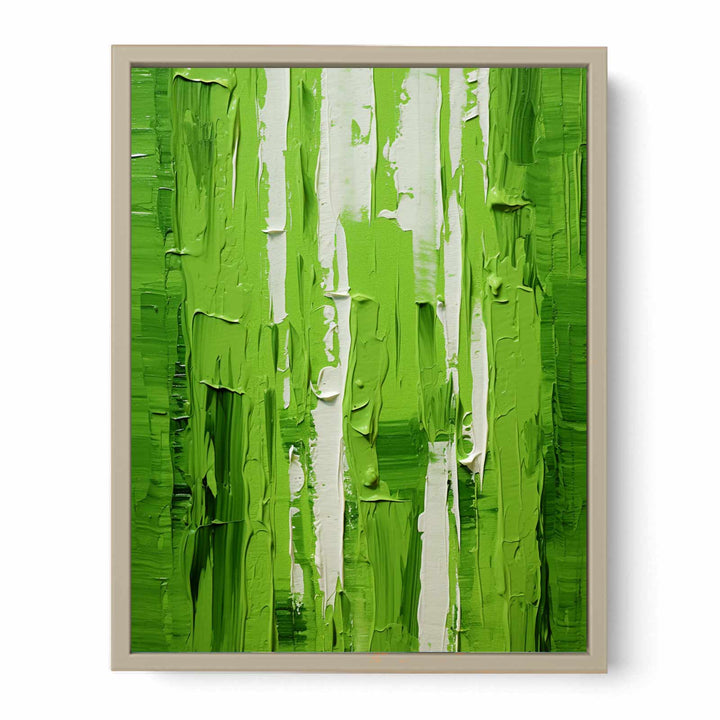 Green Knife Abstract Art Painting