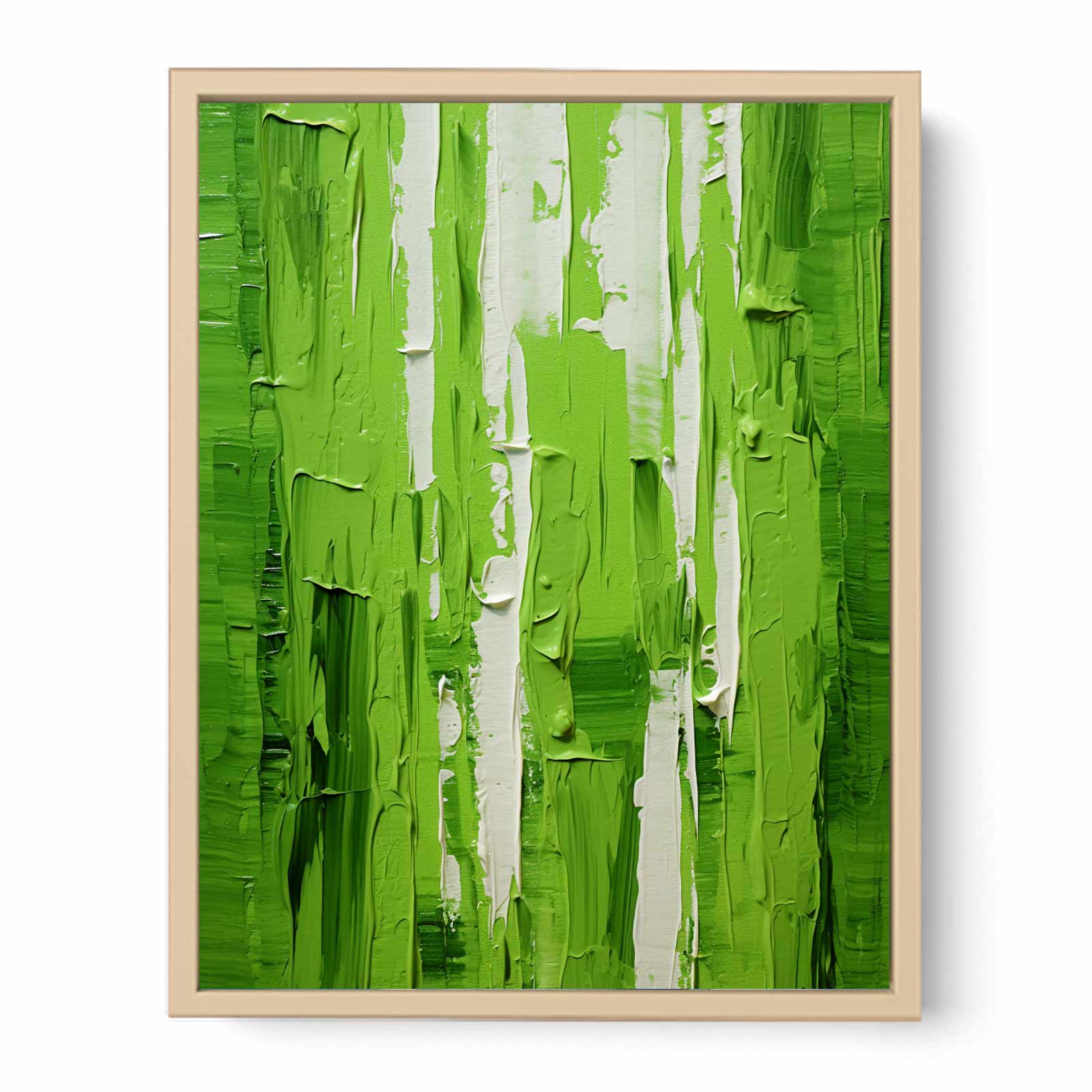 Green Knife Abstract Art Painting