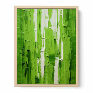 Green Knife Abstract Art Painting