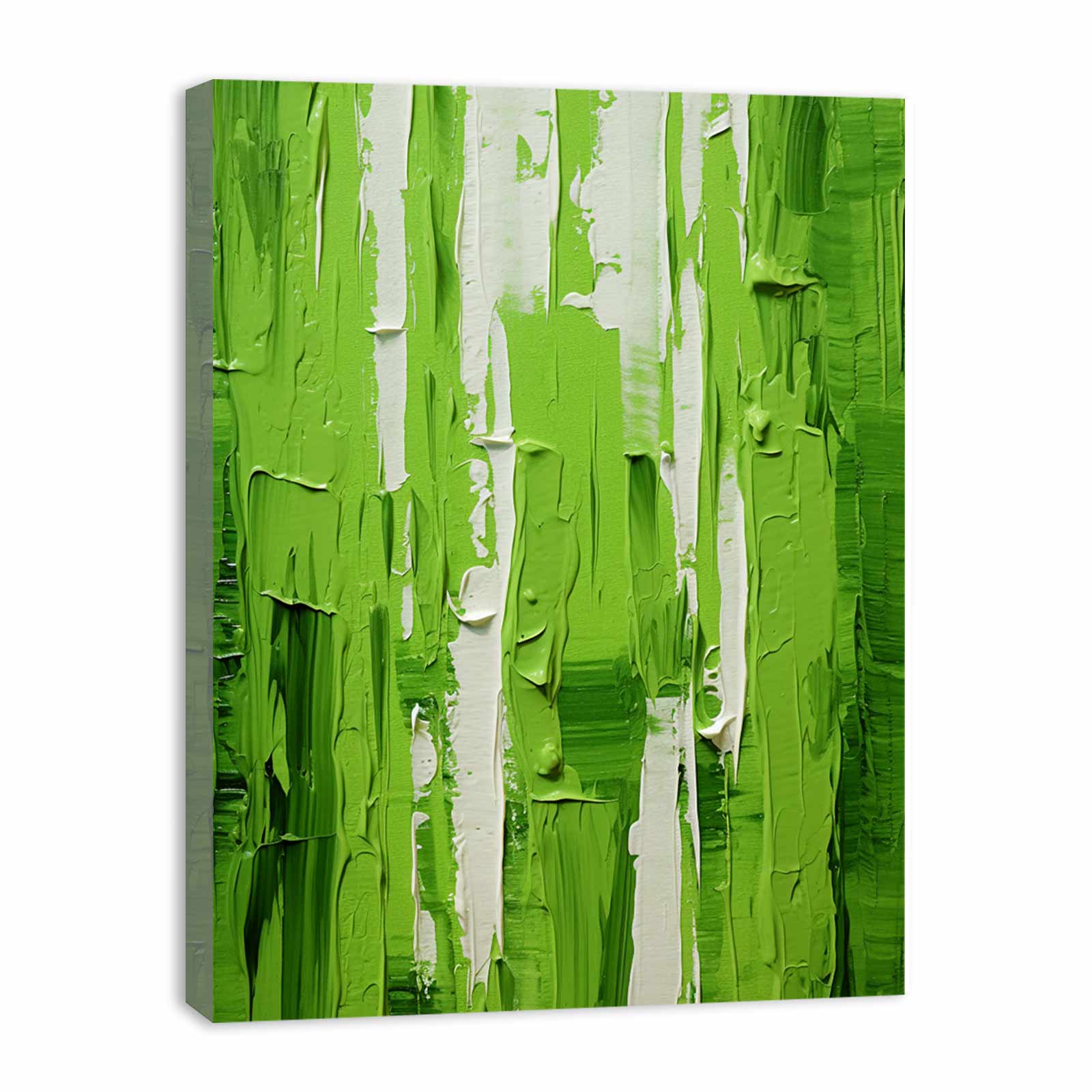 Green Knife Abstract Art Painting