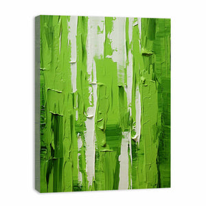 Green Knife Abstract Art Painting