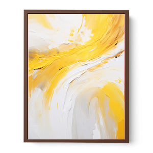Yellow Abstract Art  Strokes  Painting