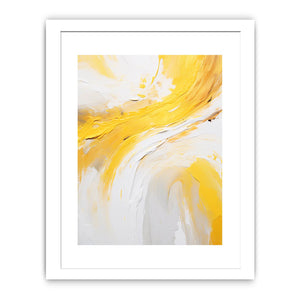 Yellow Abstract Art  Strokes  Painting