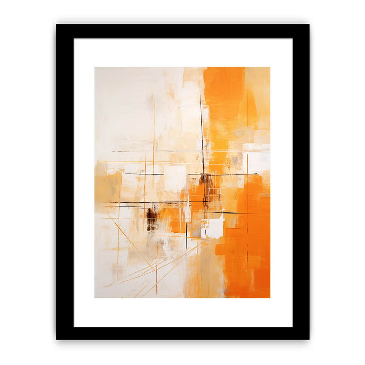 Orange Knife Abstract Art Painting