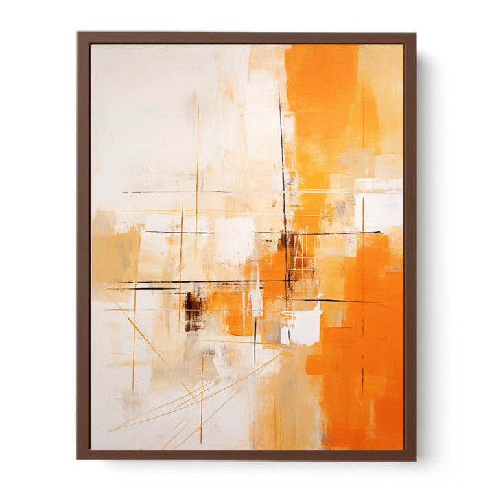 Orange Knife Abstract Art Painting