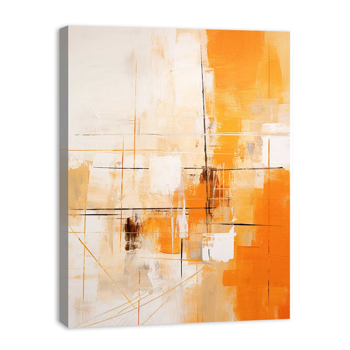 Orange Knife Abstract Art Painting