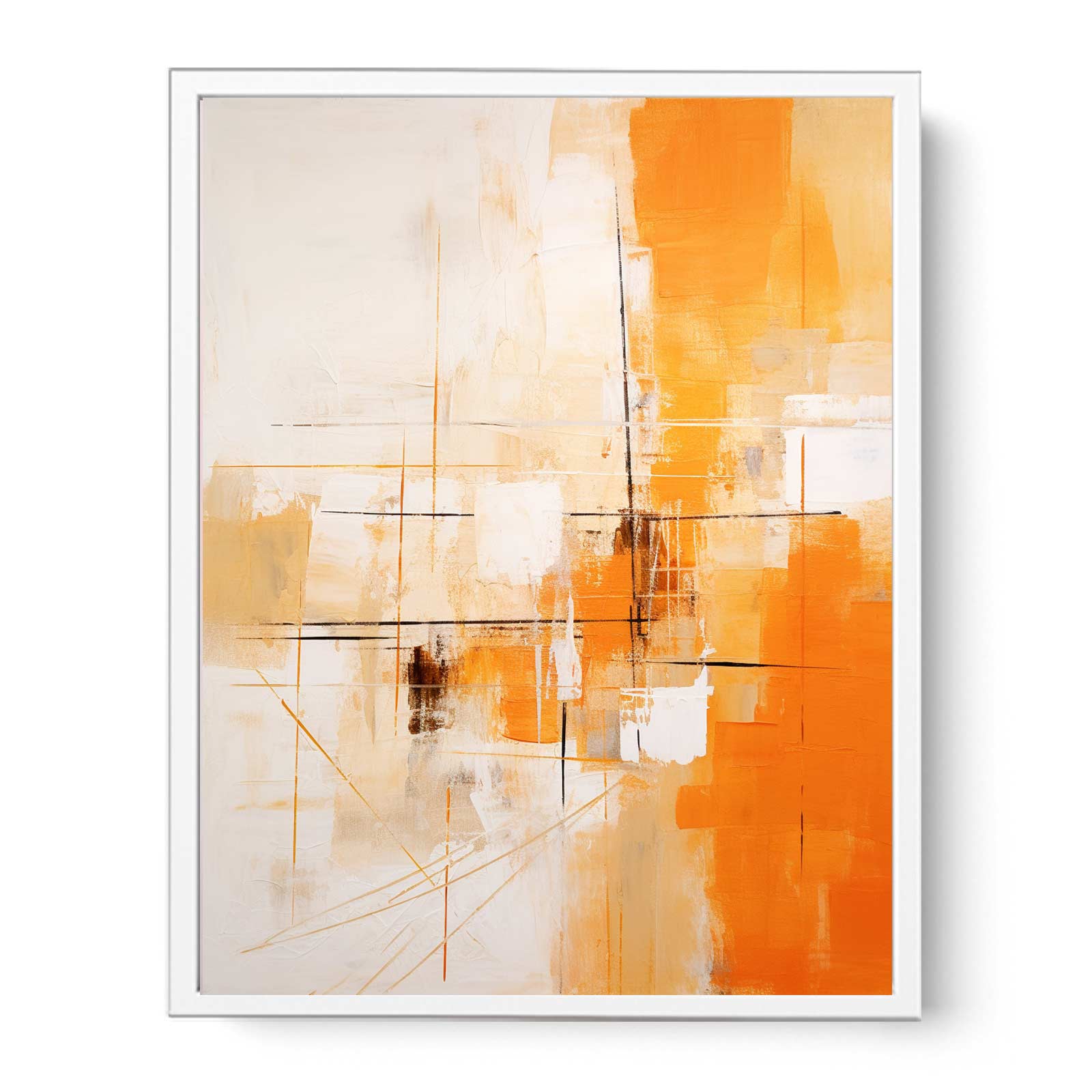 Orange Abstract Art Painting