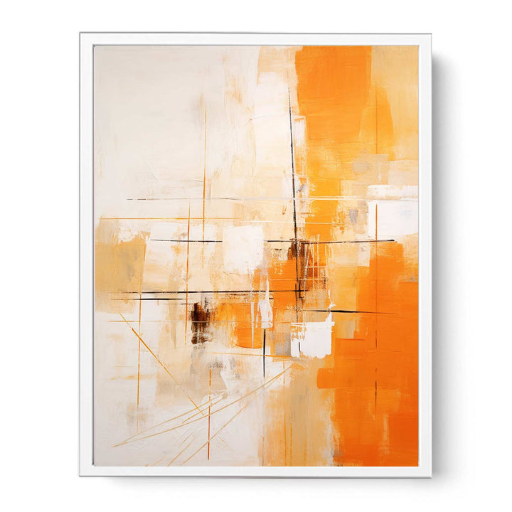 Orange Knife Abstract Art Painting
