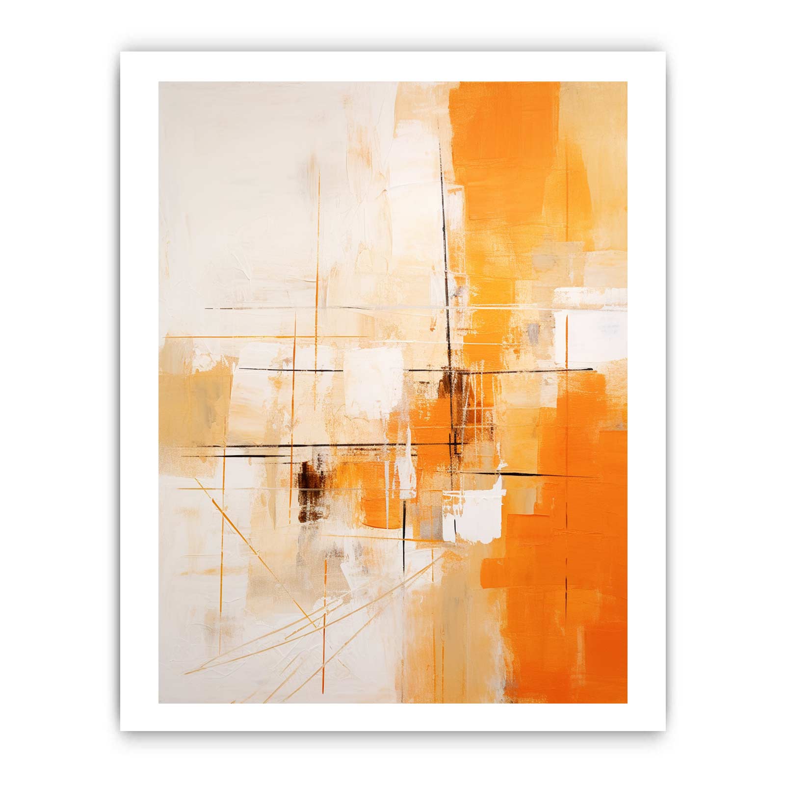 Orange Abstract Art Painting