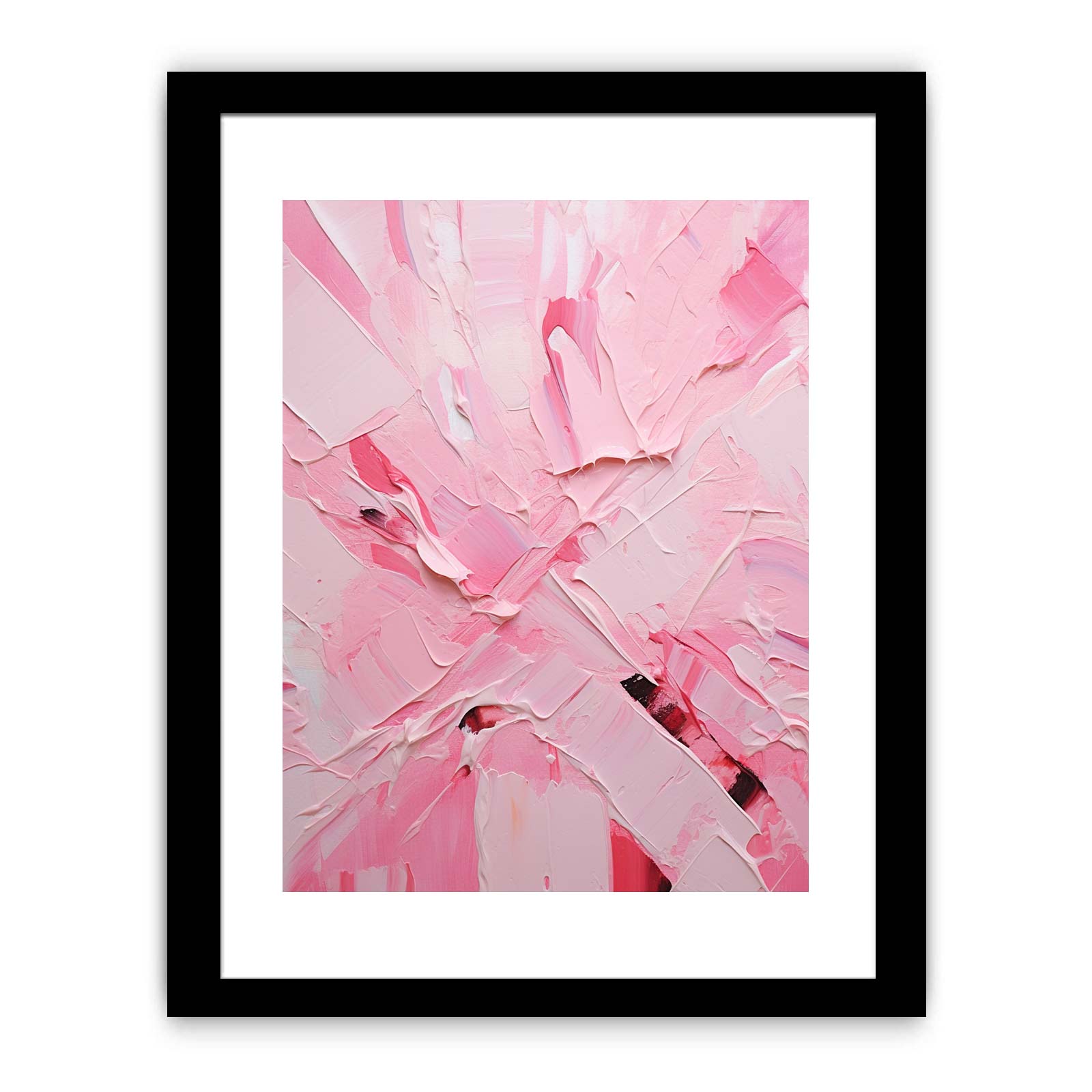 Pink  Abstract Art  Knife Painting