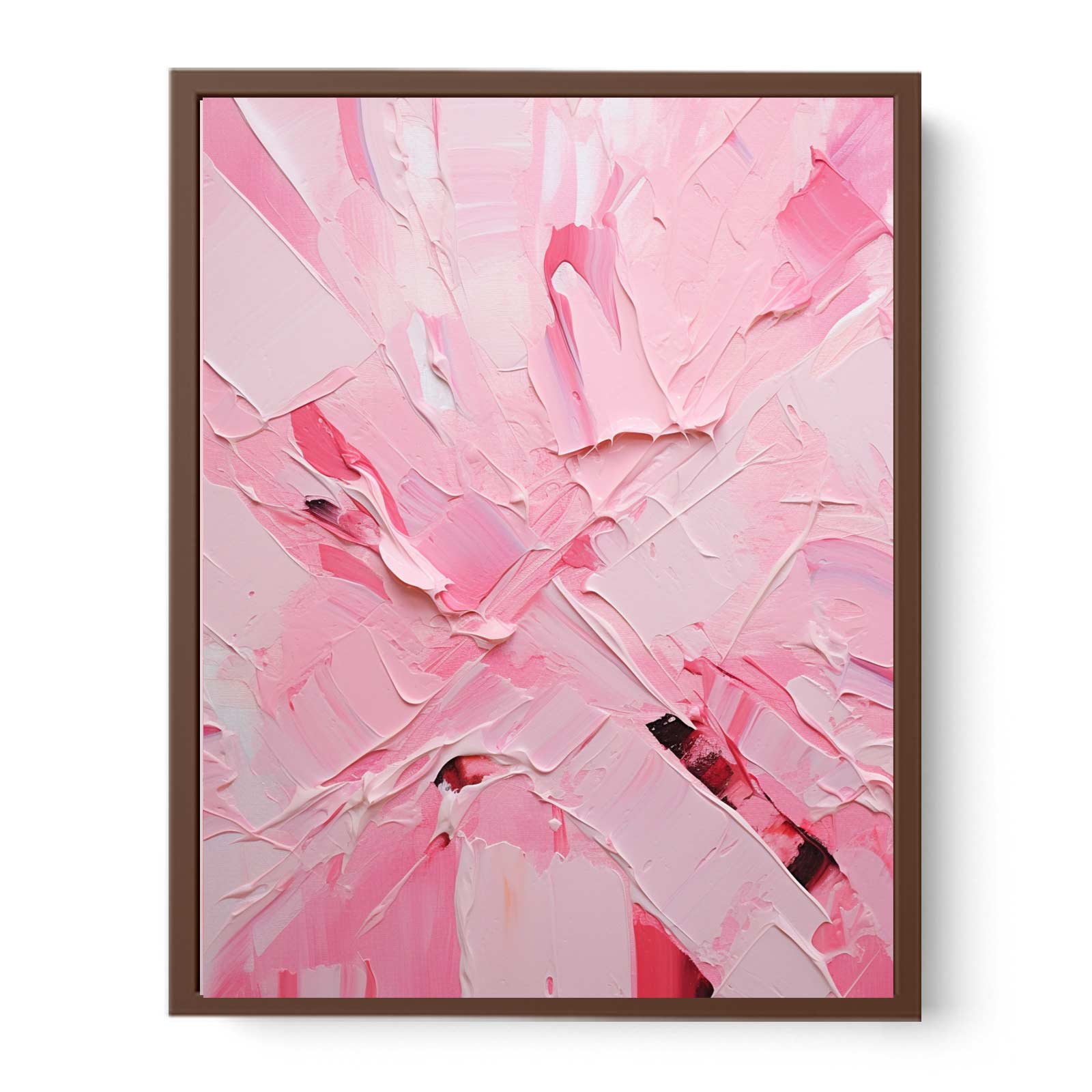 Pink  Abstract Art  Knife Painting