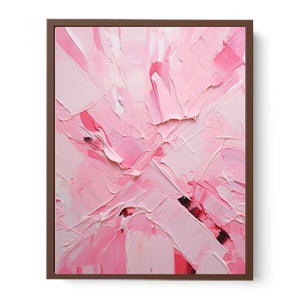Pink  Abstract Art  Knife Painting