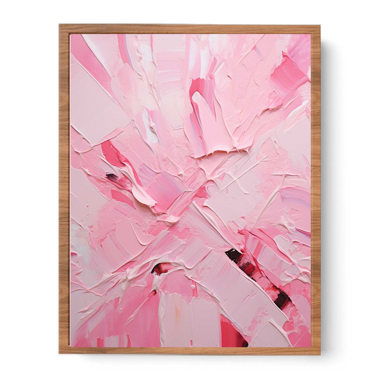 Pink  Abstract Art  Knife Painting
