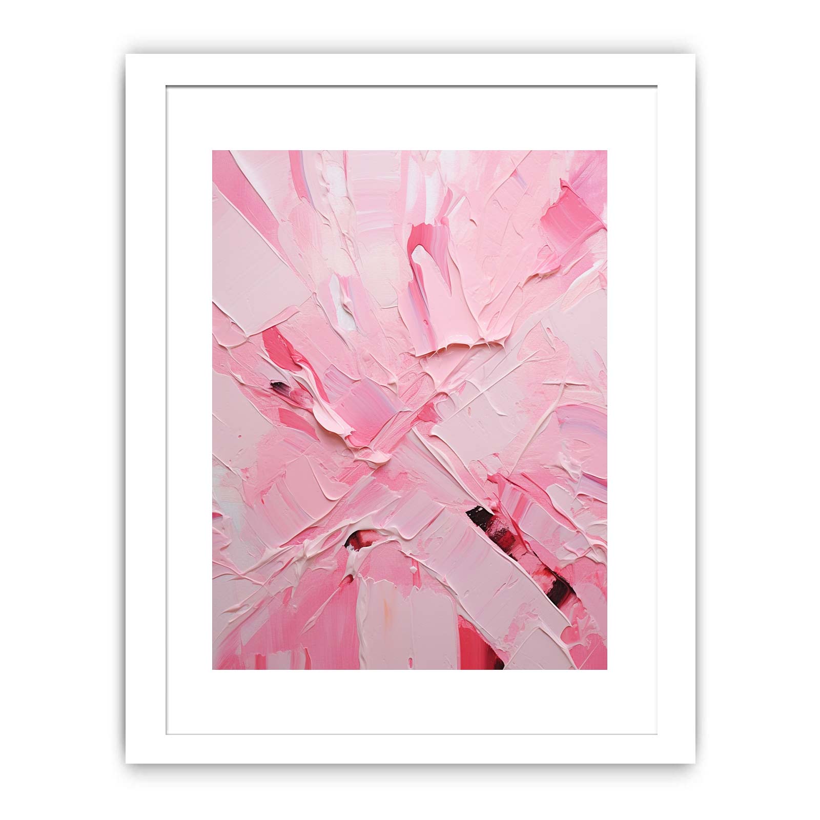 Pink  Abstract Art  Knife Painting