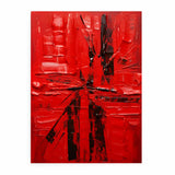 Red Abstract  Knife Art Painting artwork preview