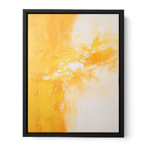 Yellow White Abstract Painting