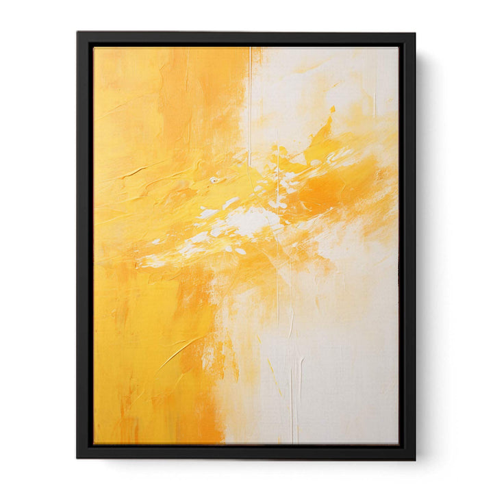 Yellow White Abstract Painting