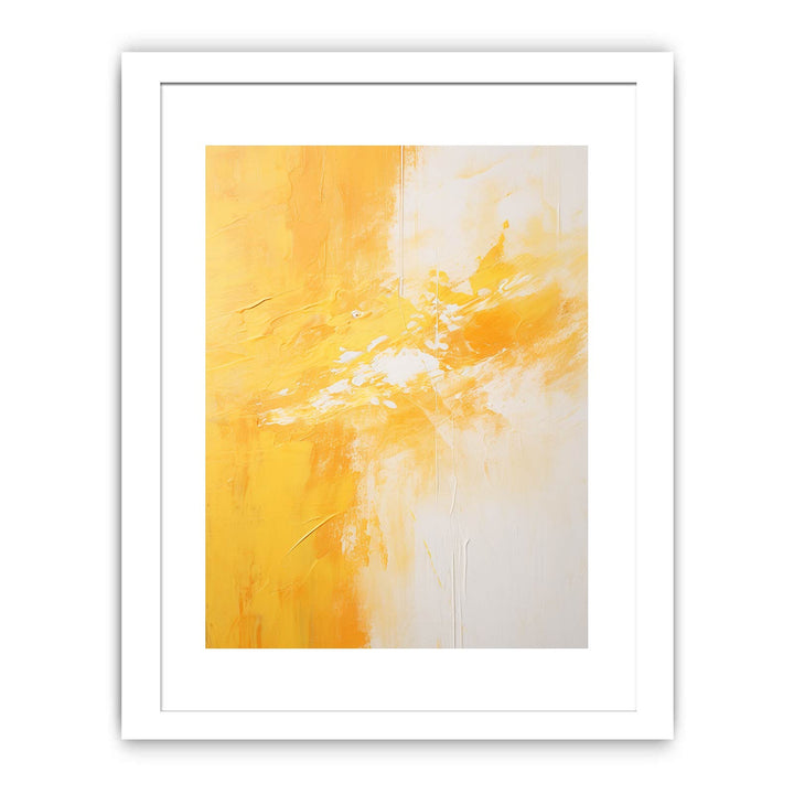 Yellow White Abstract Painting