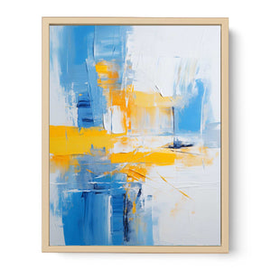 Blue Yellow Abstract Painting
