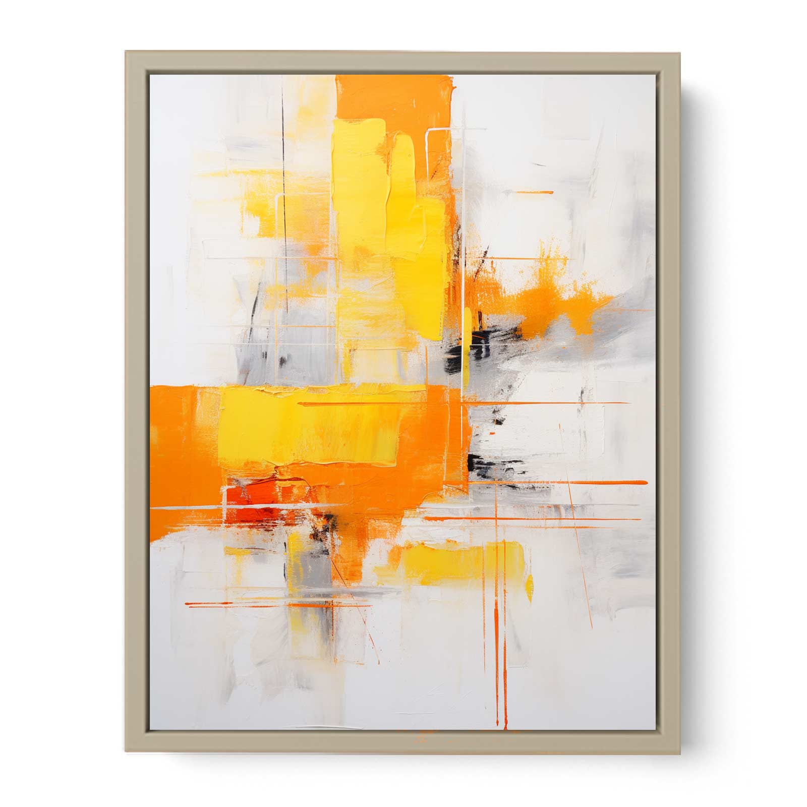 Brown Yellow Abstract Painting