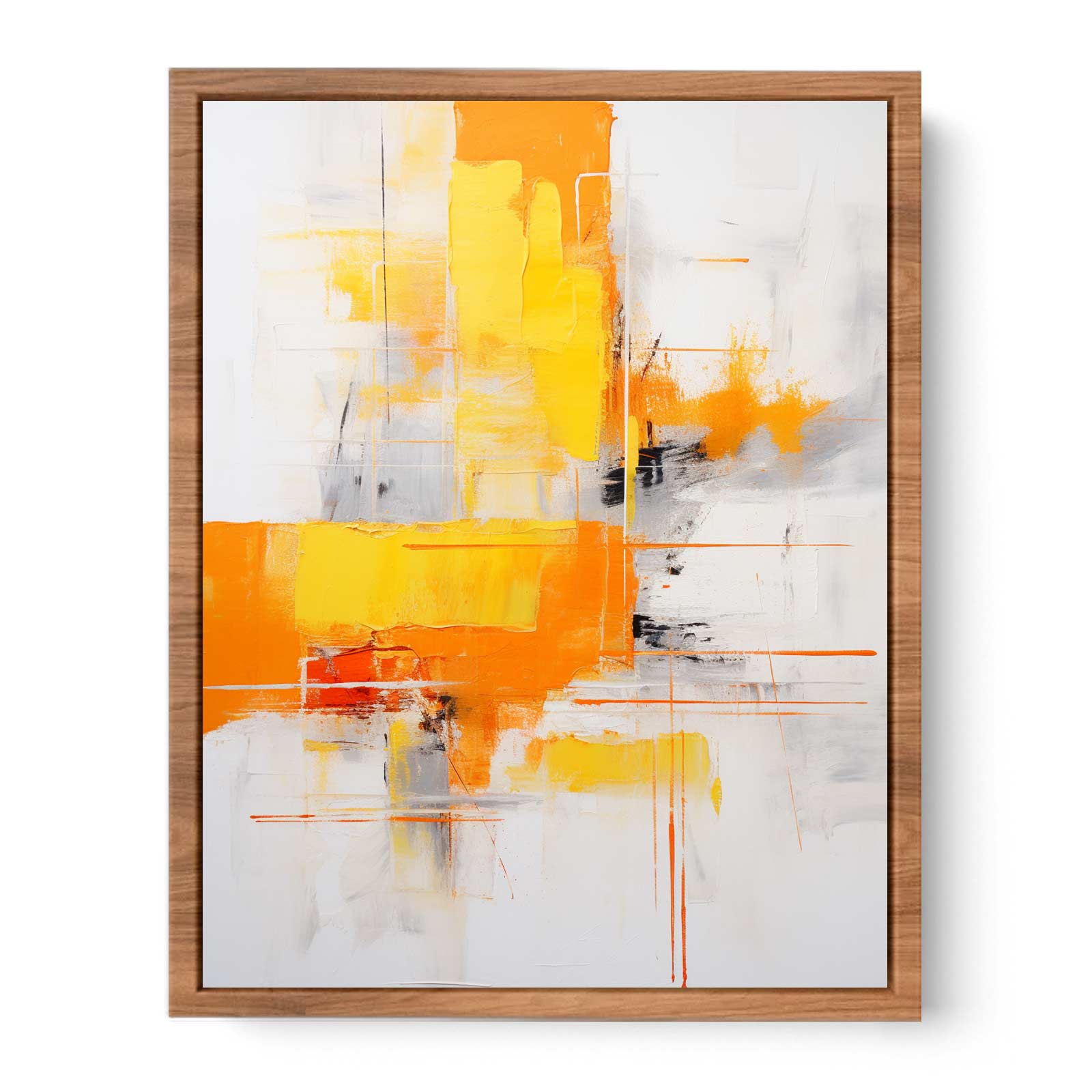 Brown Yellow Abstract Painting